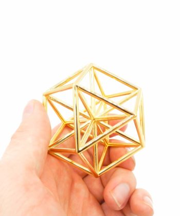 Vector Equilibrium - Meditation Tool - Gold Plated Brass